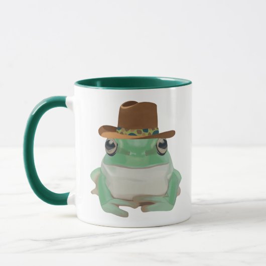 Niedlicher Frosch mit Cowboy-Hut Tasse (Links)