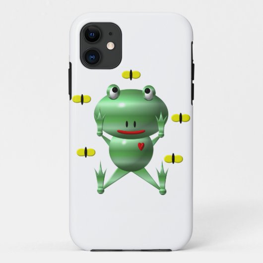Niedlicher Frosch mit Fliegen Case-Mate iPhone Hülle (Rückseite)