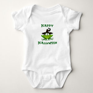 Niedlicher Frosch mit Hexenhut Baby Strampler
