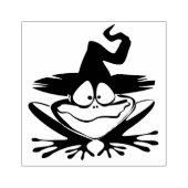 Niedlicher Frosch mit Hexenhut Gummistempel (Prägung)