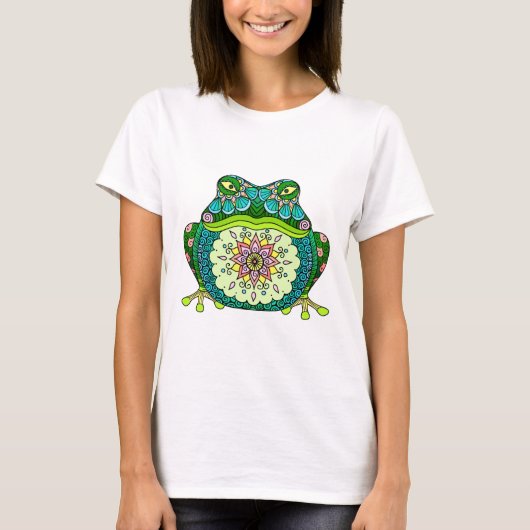 Niedlicher Frosch mit Mandala-Shirt T-Shirt (Vorderseite)