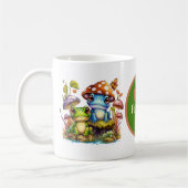 niedlicher Frosch mit Monogramm Kaffeetasse (Links)