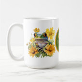 niedlicher Frosch mit Monogramm Kaffeetasse (Links)