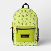 Niedlicher Frosch mit Rose Bedruckter Rucksack (Vorderseite)