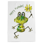 Niedlicher Frosch Mittlere Geschenktüte (Rückseite)