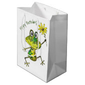 Niedlicher Frosch Mittlere Geschenktüte (Rückseite Schrägansicht)