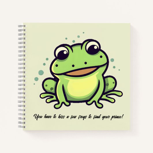 Niedlicher Frosch Notizblock (Vorderseite)