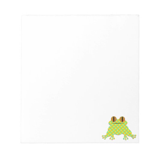 Niedlicher Frosch Notizblock (Vorderseite)