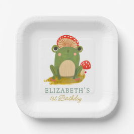 Niedlicher Frosch Pappteller