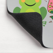 niedlicher Frosch, Pilze und Schmetterling Mousepad (Ecke)