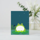 Niedlicher Frosch Postkarte (Stehend Vorderseite)