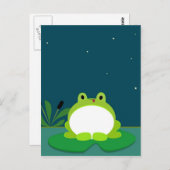 Niedlicher Frosch Postkarte (Vorne/Hinten)