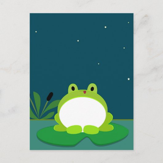 Niedlicher Frosch Postkarte (Vorderseite)