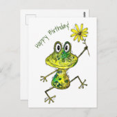 Niedlicher Frosch Postkarte (Vorne/Hinten)