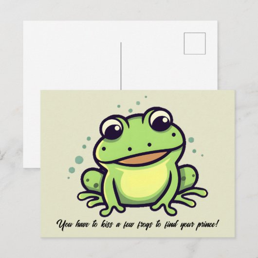 Niedlicher Frosch Postkarte (Vorne/Hinten)