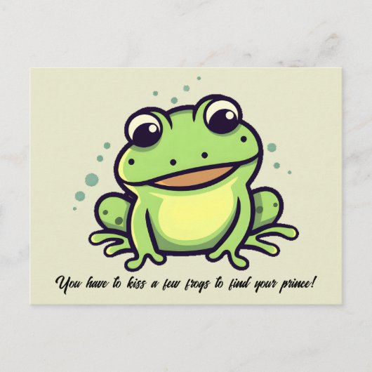 Niedlicher Frosch Postkarte (Vorderseite)