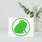 Niedlicher Frosch Postkarte (Stehend Vorderseite)