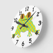 Niedlicher Frosch Runde Wanduhr (Winkel)