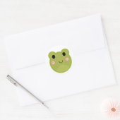 niedlicher Frosch Runder Aufkleber (Umschlag)
