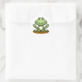 Niedlicher Frosch Runder Aufkleber (Tasche)