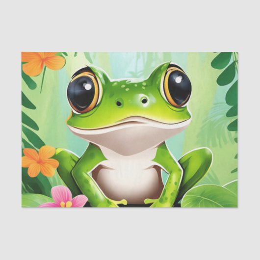 Niedlicher Frosch Seidenpapier (Vorderseite)