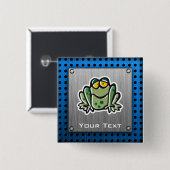 Niedlicher Frosch; Silber Button (Vorne & Hinten)