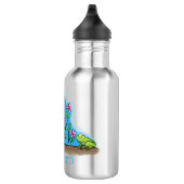 Niedlicher Frosch und Biene in Cartoon-Abbildung Edelstahlflasche (Rechts)