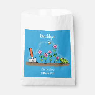 Niedlicher Frosch und Biene in Cartoon-Abbildung Geschenktütchen