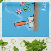 Niedlicher Frosch und Biene in Cartoon-Abbildung Geschirrtuch (Gefaltet)