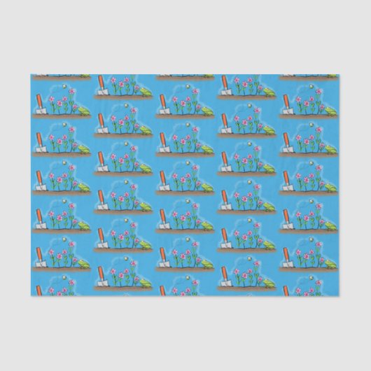 Niedlicher Frosch und Biene in Cartoon-Abbildung Seidenpapier (Vorderseite)