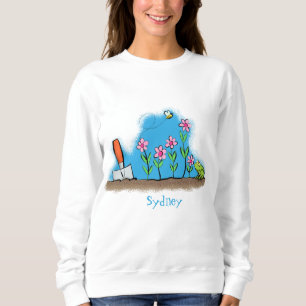 Niedlicher Frosch und Biene in Cartoon-Abbildung Sweatshirt