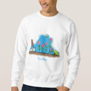 Niedlicher Frosch und Biene in Cartoon-Abbildung Sweatshirt