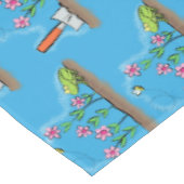 Niedlicher Frosch und Biene in Cartoon-Abbildung Tischdecke (Schrägansicht)