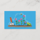 Niedlicher Frosch und Biene in Cartoon-Abbildung Visitenkarte (Rückseite)