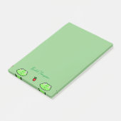 Niedlicher Frosch und Erdbeere Hütte Individuelle Post-it Klebezettel (angewinkelt)