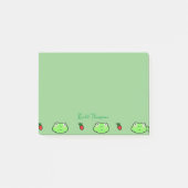 Niedlicher Frosch und Erdbeere Hütte Individuelle  Post-it Klebezettel (Vorderseite)