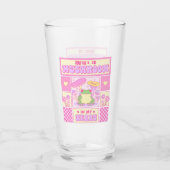 Niedlicher Frosch und Pilz - Funny Romantic Glas (Vorderseite)