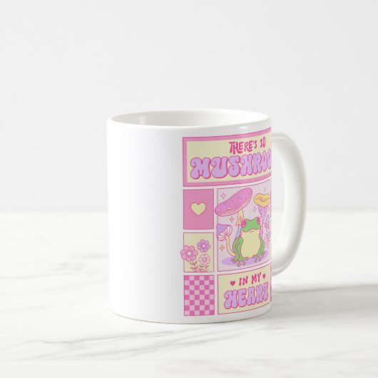Niedlicher Frosch und Pilz - Funny Romantic Kaffeetasse (VorderseiteRechts)