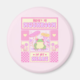 Niedlicher Frosch und Pilz - Funny Romantic Magnet