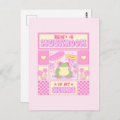 Niedlicher Frosch und Pilz - Funny Romantic Postkarte (Vorne/Hinten)