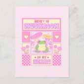Niedlicher Frosch und Pilz - Funny Romantic Postkarte (Vorderseite)