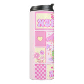 Niedlicher Frosch und Pilz - Funny Romantic Thermosbecher (Nach links gedreht)