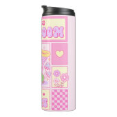 Niedlicher Frosch und Pilz - Funny Romantic Thermosbecher (Nach rechts gedreht)