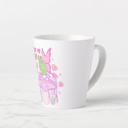 Niedlicher Frosch und Pilz - Ihr macht mich leise Milchtasse (Rechte Ecke)