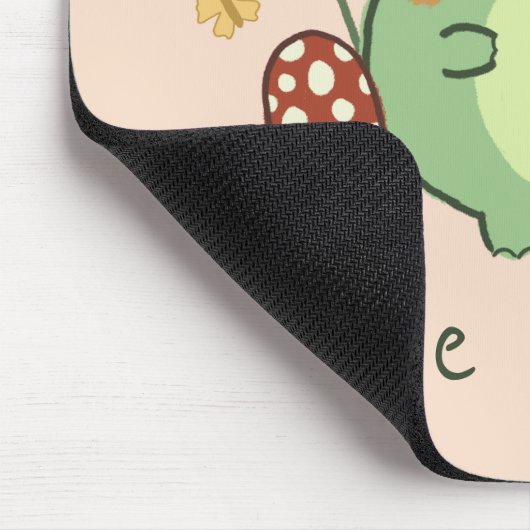 Niedlicher Frosch und Pilze werden hoppy Mousepad (Ecke)