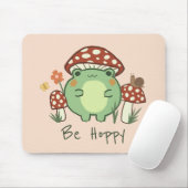 Niedlicher Frosch und Pilze werden hoppy Mousepad (Mit Mouse)
