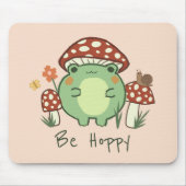 Niedlicher Frosch und Pilze werden hoppy Mousepad (Vorne)