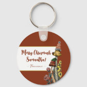 Niedlicher Frosch und Toad Merry Mushroom Weihnach Schlüsselanhänger (Rückseite)