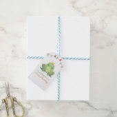 Niedlicher Frosch (Wasserfarbe) Geschenkanhänger (Mit Garn)
