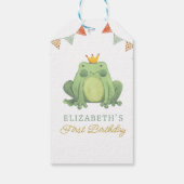 Niedlicher Frosch (Wasserfarbe) Geschenkanhänger (Rückseite)